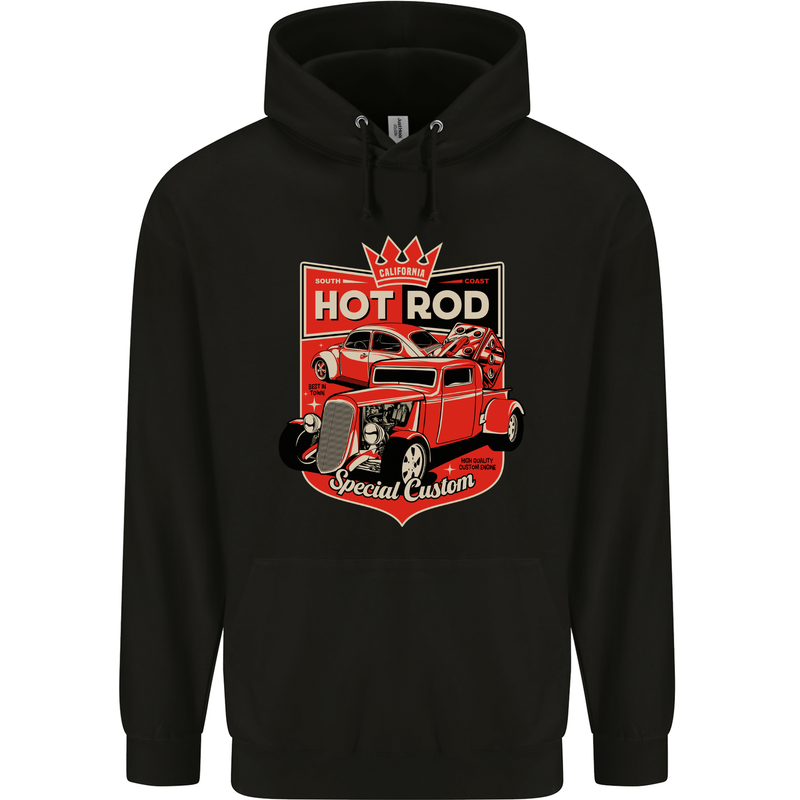 California Hot Rod Special Custom Childrens Kids Hoodie Black