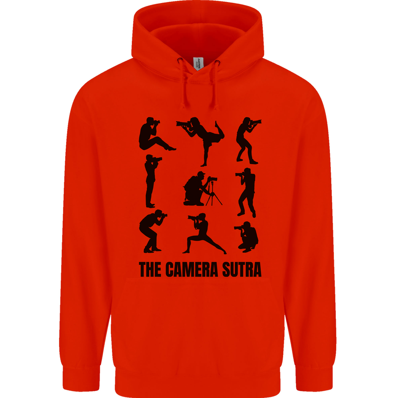 Camera Sutra Funny Photographer Photography Childrens Kids Hoodie Bright Red