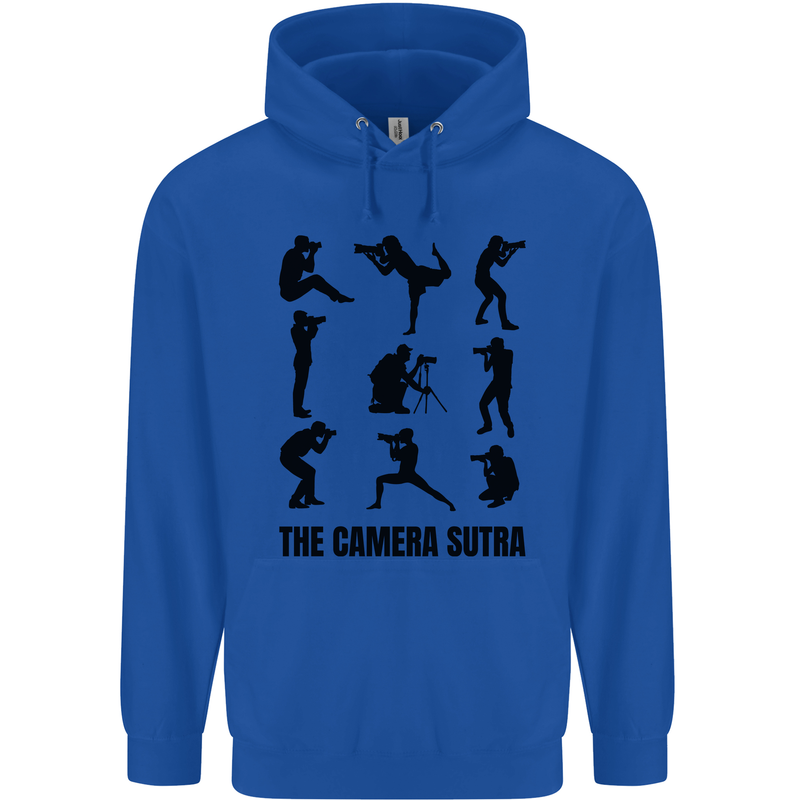 Camera Sutra Funny Photographer Photography Childrens Kids Hoodie Royal Blue