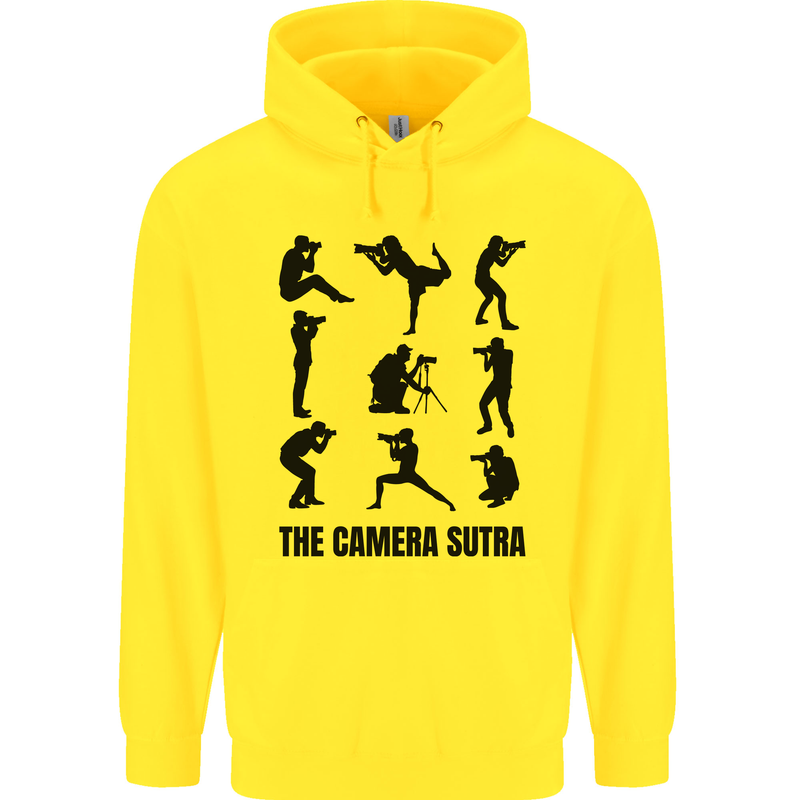 Camera Sutra Funny Photographer Photography Childrens Kids Hoodie Yellow