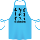 Camera Sutra Funny Photographer Photography Cotton Apron 100% Organic Turquoise