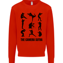 Camera Sutra Funny Photographer Photography Kids Sweatshirt Jumper Bright Red