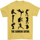 Camera Sutra Funny Photographer Photography Mens T-Shirt 100% Cotton Yellow