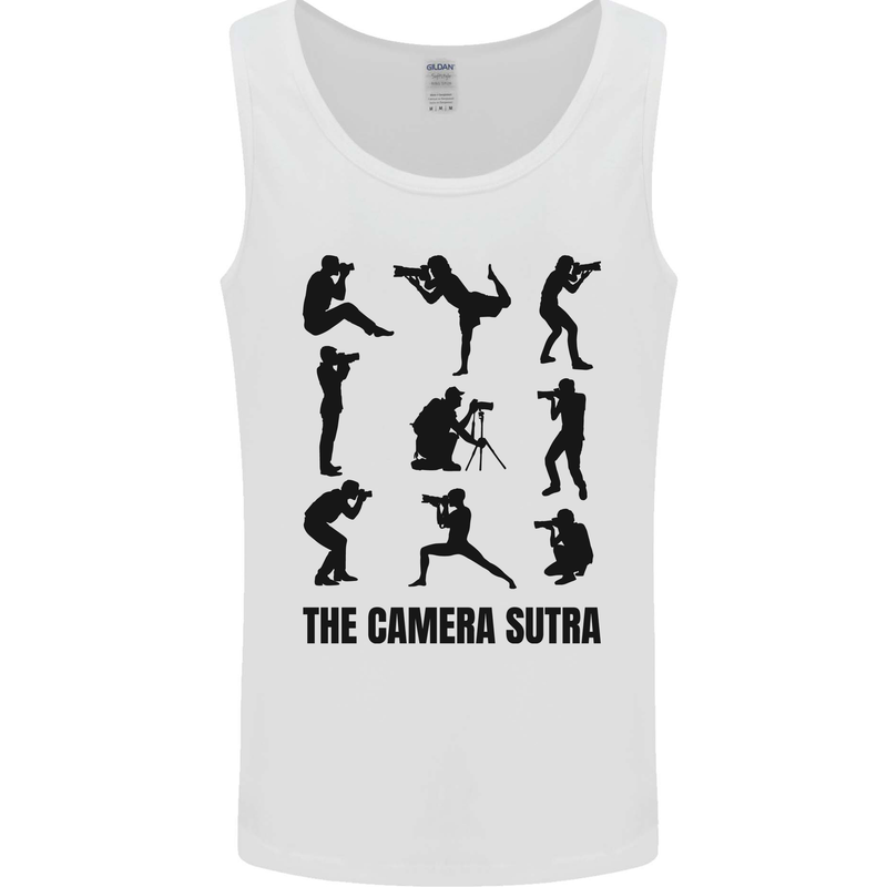 Camera Sutra Funny Photographer Photography Mens Vest Tank Top White