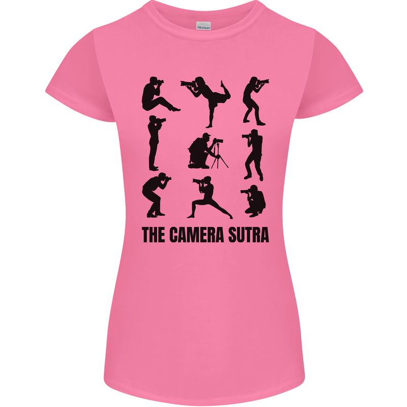 Camera Sutra Funny Photographer Photography Womens Petite Cut T-Shirt Azalea