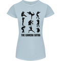 Camera Sutra Funny Photographer Photography Womens Petite Cut T-Shirt Light Blue