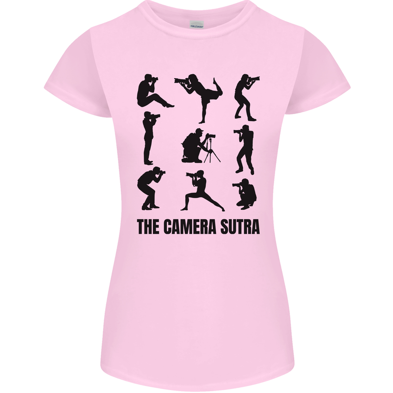 Camera Sutra Funny Photographer Photography Womens Petite Cut T-Shirt Light Pink