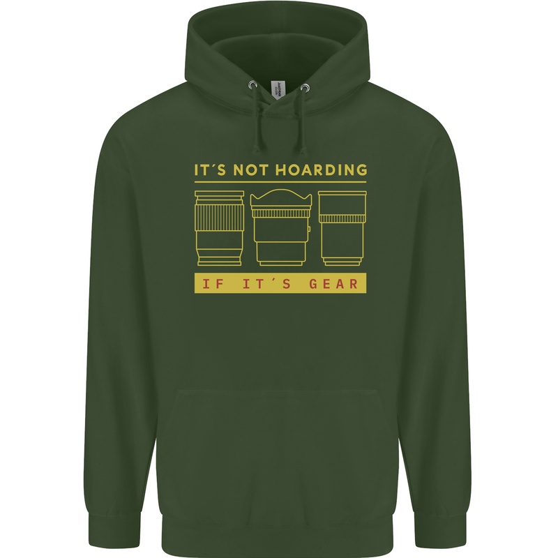 Camera Sutra Funny Photography Photographer Childrens Kids Hoodie Forest Green