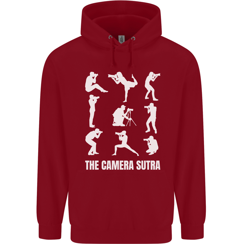 Camera Sutra Funny Photography Photographer Childrens Kids Hoodie Red