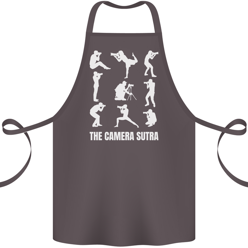 Camera Sutra Funny Photography Photographer Cotton Apron 100% Organic Dark Grey