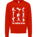 Camera Sutra Funny Photography Photographer Kids Sweatshirt Jumper Bright Red