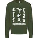 Camera Sutra Funny Photography Photographer Kids Sweatshirt Jumper Forest Green