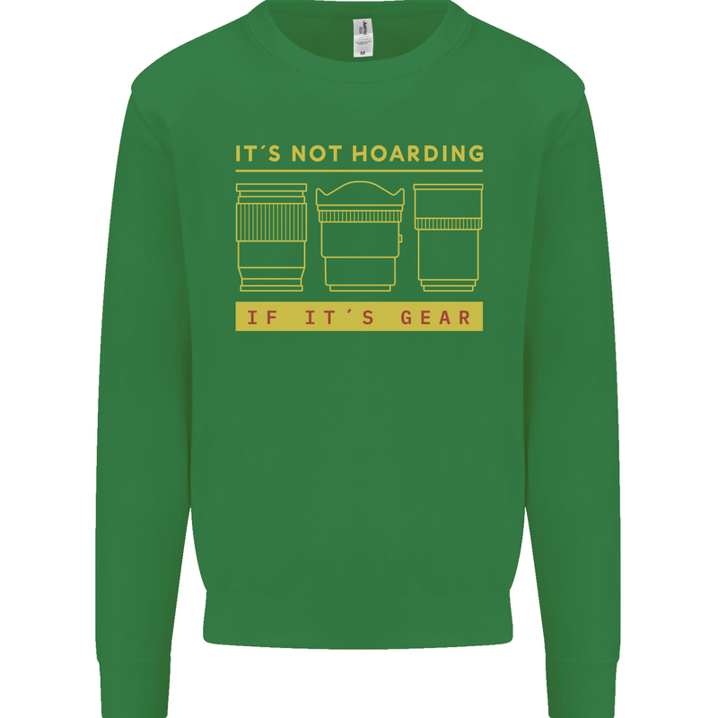 Camera Sutra Funny Photography Photographer Kids Sweatshirt Jumper Irish Green