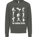 Camera Sutra Funny Photography Photographer Kids Sweatshirt Jumper Storm Grey