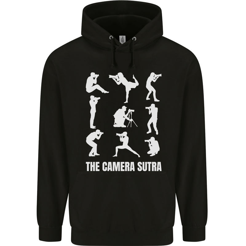 Camera Sutra Funny Photography Photographer Mens 80% Cotton Hoodie Black