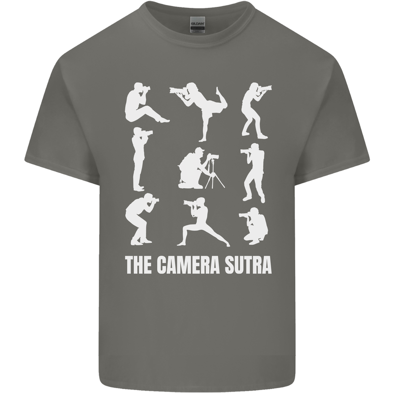Camera Sutra Funny Photography Photographer Mens Cotton T-Shirt Tee Top Charcoal