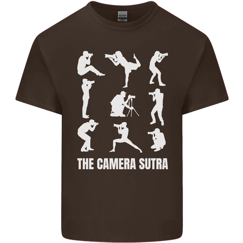 Camera Sutra Funny Photography Photographer Mens Cotton T-Shirt Tee Top Dark Chocolate