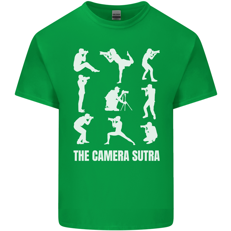 Camera Sutra Funny Photography Photographer Mens Cotton T-Shirt Tee Top Irish Green