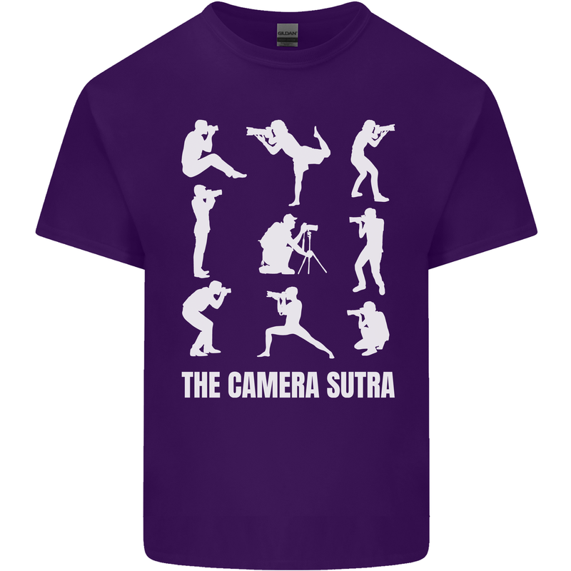 Camera Sutra Funny Photography Photographer Mens Cotton T-Shirt Tee Top Purple
