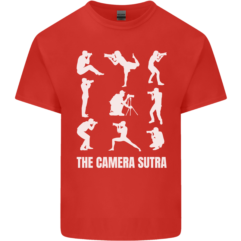 Camera Sutra Funny Photography Photographer Mens Cotton T-Shirt Tee Top Red
