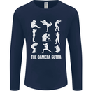 Camera Sutra Funny Photography Photographer Mens Long Sleeve T-Shirt Navy Blue