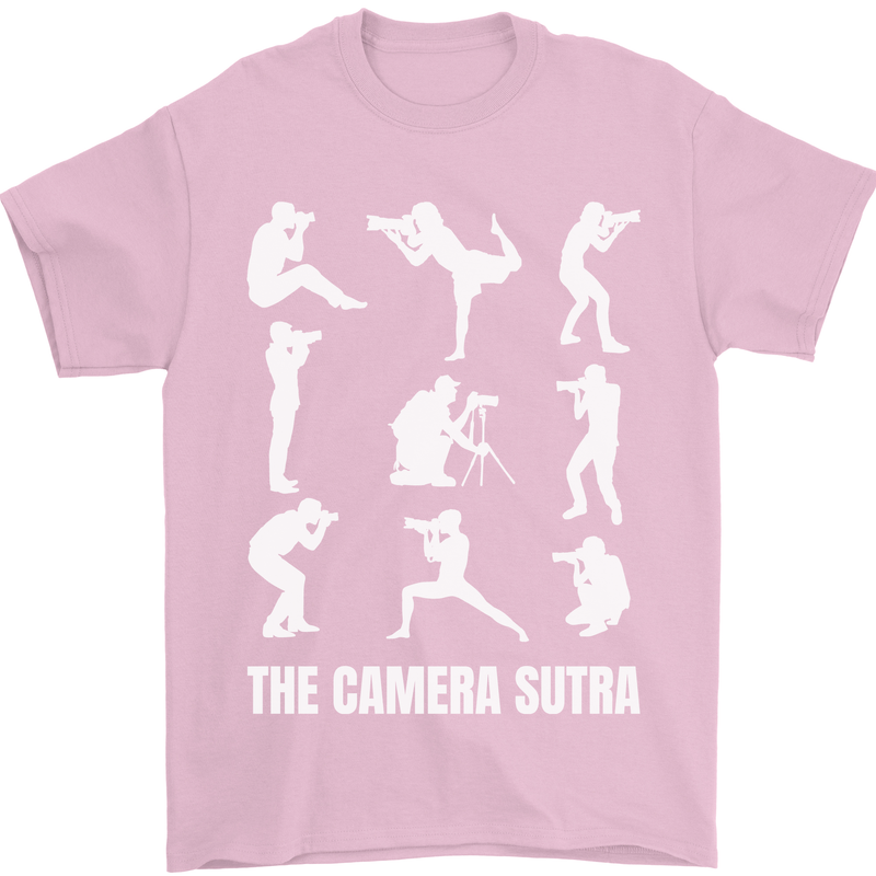 Camera Sutra Funny Photography Photographer Mens T-Shirt 100% Cotton Light Pink