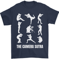 Camera Sutra Funny Photography Photographer Mens T-Shirt 100% Cotton Navy Blue