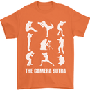 Camera Sutra Funny Photography Photographer Mens T-Shirt 100% Cotton Orange