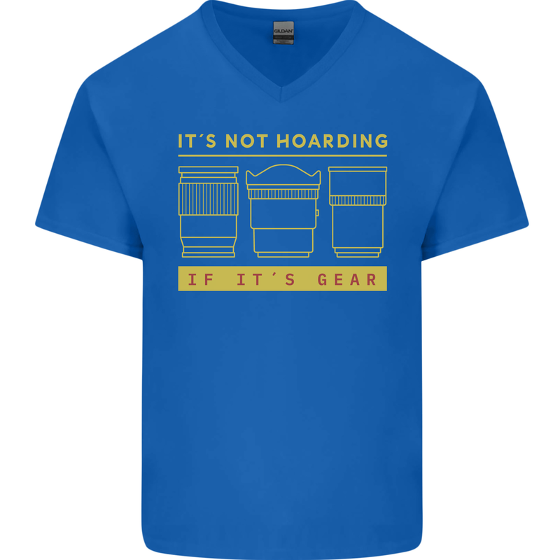 Camera Sutra Funny Photography Photographer Mens V-Neck Cotton T-Shirt Royal Blue