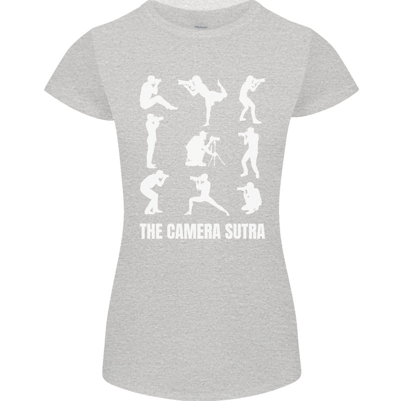 Camera Sutra Funny Photography Photographer Womens Petite Cut T-Shirt Sports Grey