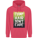 Camp Hair Dont Care Funny Camping Caravan Childrens Kids Hoodie Heliconia