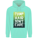 Camp Hair Dont Care Funny Camping Caravan Childrens Kids Hoodie Peppermint