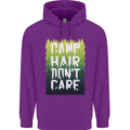 Camp Hair Dont Care Funny Camping Caravan Childrens Kids Hoodie Purple