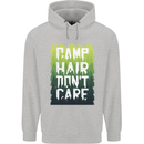 Camp Hair Dont Care Funny Camping Caravan Childrens Kids Hoodie Sports Grey