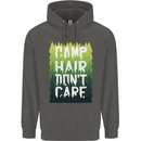 Camp Hair Dont Care Funny Camping Caravan Childrens Kids Hoodie Storm Grey