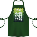 Camp Hair Dont Care Funny Camping Caravan Cotton Apron 100% Organic Forest Green