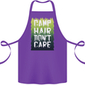 Camp Hair Dont Care Funny Camping Caravan Cotton Apron 100% Organic Purple