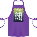 Camp Hair Dont Care Funny Camping Caravan Cotton Apron 100% Organic Purple