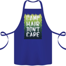 Camp Hair Dont Care Funny Camping Caravan Cotton Apron 100% Organic Royal Blue