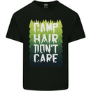 Camp Hair Dont Care Funny Camping Caravan Mens Cotton T-Shirt Tee Top Black