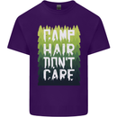 Camp Hair Dont Care Funny Camping Caravan Mens Cotton T-Shirt Tee Top Purple
