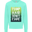 Camp Hair Dont Care Funny Camping Caravan Mens Sweatshirt Jumper Peppermint