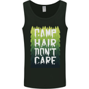 Camp Hair Dont Care Funny Camping Caravan Mens Vest Tank Top Black