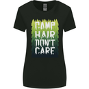 Camp Hair Dont Care Funny Camping Caravan Womens Wider Cut T-Shirt Black