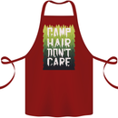 Camp Hair Dont Care Funny Caravan Camping Cotton Apron 100% Organic Maroon