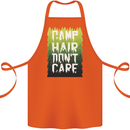 Camp Hair Dont Care Funny Caravan Camping Cotton Apron 100% Organic Orange