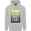 Camp Hair Dont Care Funny Caravan Camping Mens 80% Cotton Hoodie Sports Grey