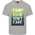 Camp Hair Dont Care Funny Caravan Camping Mens Cotton T-Shirt Tee Top Sports Grey