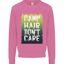 Camp Hair Dont Care Funny Caravan Camping Mens Sweatshirt Jumper Azalea