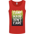 Camp Hair Dont Care Funny Caravan Camping Mens Vest Tank Top Red